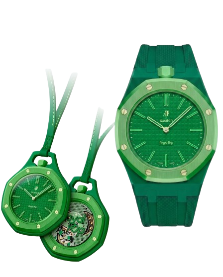 Montre Royal Pop + Bracelet Silicone Vert Studio