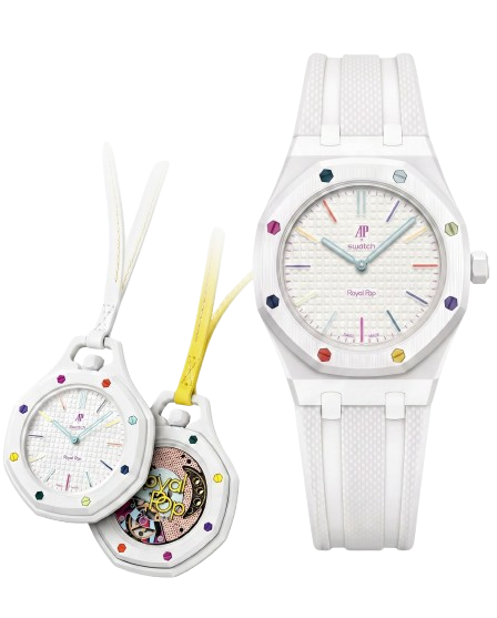 Montre Royal Pop + Bracelet Silicone Blanc Signature