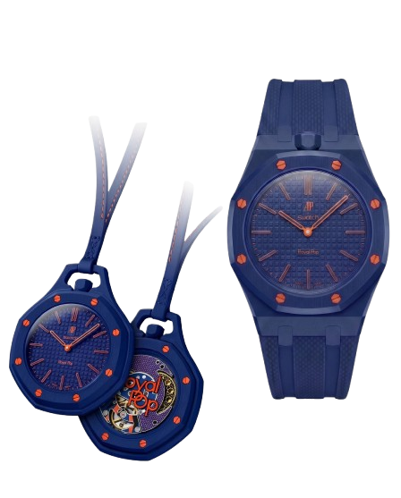 Montre Royal Pop + Bracelet Silicone Bleu Navy