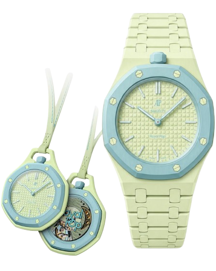 Montre Royal Pop + Bracelet Biocéramique Vert Pastel