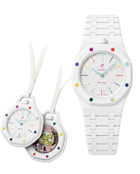 Montre Royal Pop + Bracelet Biocéramique Blanc Signature