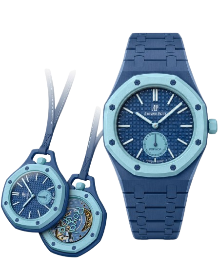 Montre Royal Pop + Bracelet Biocéramique Bleu Ice