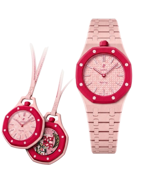 Montre Royal Pop + Bracelet Biocéramique Rose Lipstick