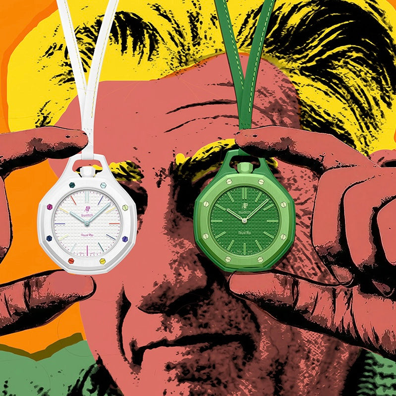 Royal Pop pop-art hero — montres blanche et verte